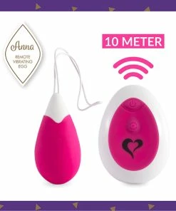 Best Pirce 🌟 Remote Control Sex Toys FeelzToys – Anna Rechargeable Vibrating Egg Remote Deep Pink ⌛