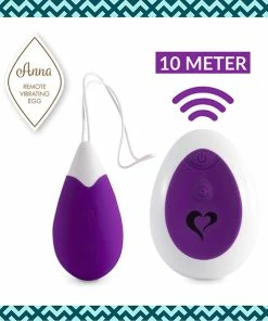 Flash Sale 🎉 Remote Control Sex Toys FeelzToys – Anna Rechargeable Vibrating Egg Remote Deep Purple 👏