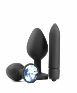 Budget ๐ฅฐ Best Couples Sex Toys PleasureStore Black Butt Plug Set With Bullet Vibe ๐งจ