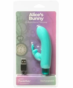 Best Pirce 🔥 Powerbullet – Alice’s Bunny 10 Functions Rechargeable Teal Vibrator 👏 -Bullet Vibrators Sale unnamed file 510