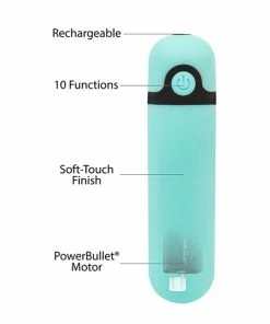 Best Pirce 🧨 PowerBullet – Rechargeable 10 Function Teal Bullet Vibrator 🔔 -Bullet Vibrators Sale unnamed file 565