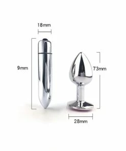 Flash Sale ⌛ Best Couples Sex Toys Silver & Pink Jeweled Butt Plug & Bullet Vibe Small 🧨 -Bullet Vibrators Sale unnamed file 630