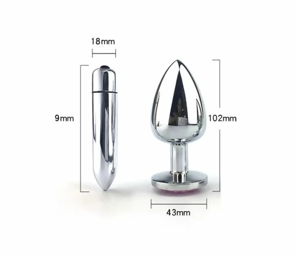 Wholesale π Best Couples Sex Toys Silver & Pink Jeweled Butt Plug & Bullet Vibe Large π₯ 4 Wholesale π Best Couples Sex Toys Silver & Pink Jeweled Butt Plug & Bullet Vibe Large π₯ - Image 4