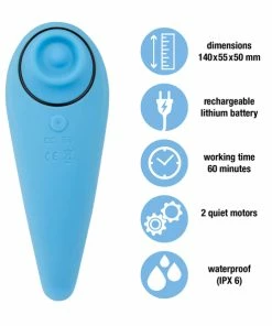 Best Pirce 😍 FeelzToys – Femmegasm Tapping & Tickling Vibrator Turquoise 🥰 -Bullet Vibrators Sale unnamed file 740